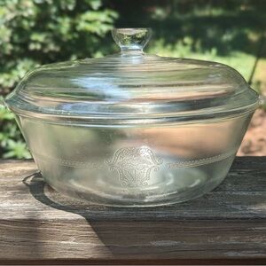Vintage Glasbake McKee Poppy Casserole Dish